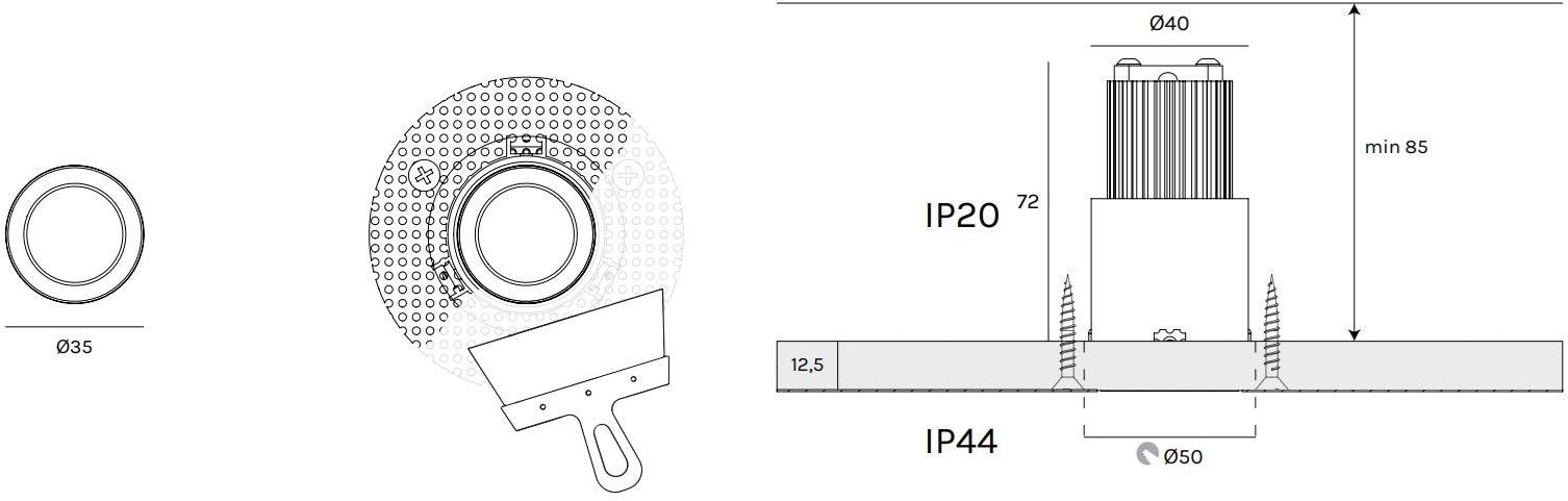Olev Круглый встраиваемый светодиодный точечный светильник  4810  - Вид №3