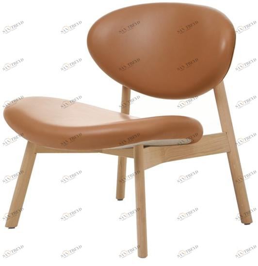 BassamFellows Мягкое кресло из массива дерева Ovoid Cb-611