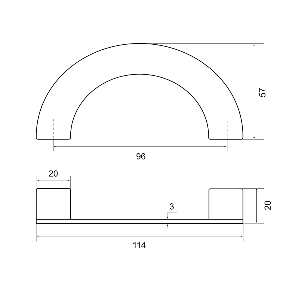86899599 Ручка-скоба мебельная Emisfero ЦАМ 96 мм цвет матовое золото STLM-1005134 PALLADIUM  - Вид №2