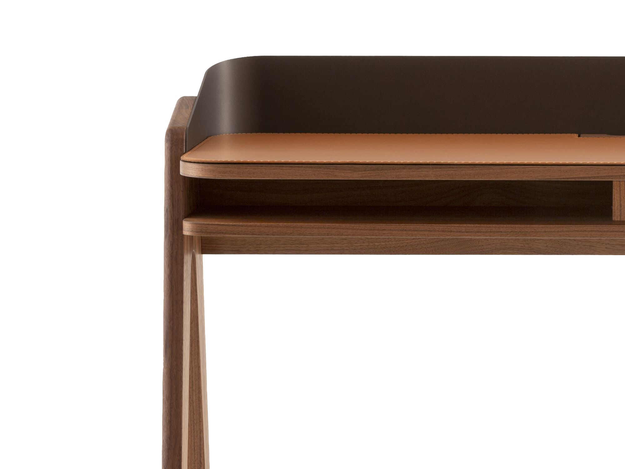 Грецкий орех письменный стол и кожаный коврик Morica Design ARCH-00002931 - Вид №3