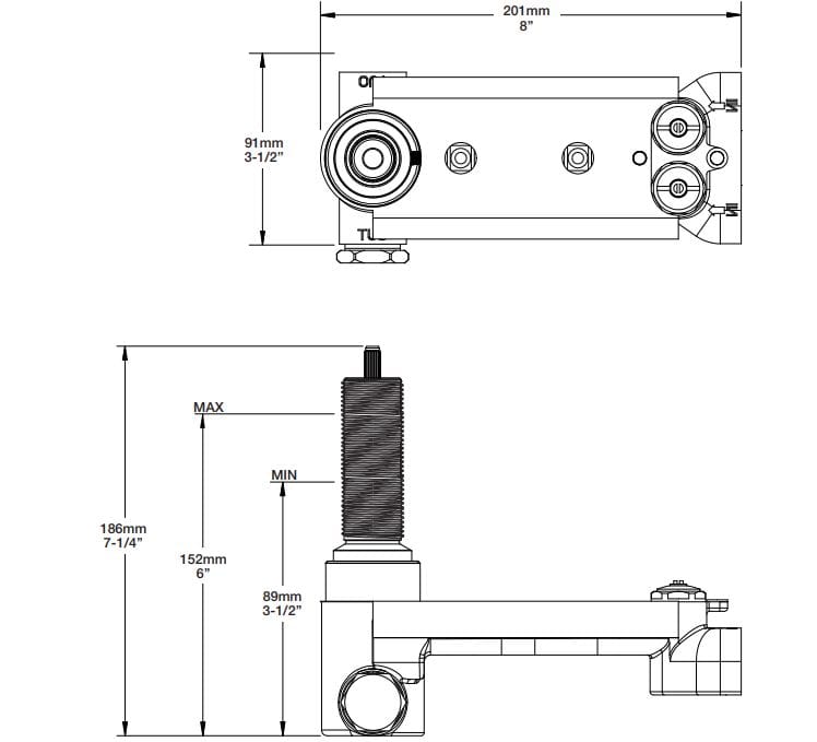 Встраиваемый корпус для смесителя BARIL RVA-3453-00 ARCH-00133762 - Вид №2