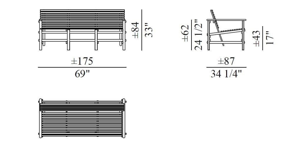 Скамья Edra для наружного применения ARCH-00059364 - Вид №8