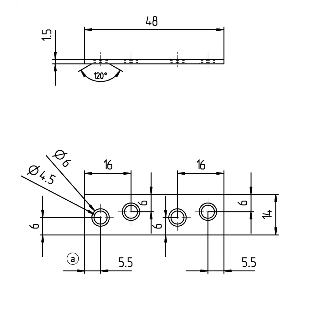 Пластина мебельная 50x15x1.75 желтый цинк GAH ALBERTS STLM-2054771 - Вид №3
