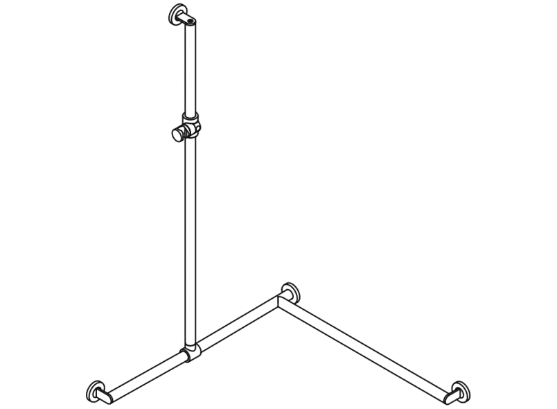 900.35.360XA Поручень для душа с выдвижным держателем для душа HEWI USA Produkte  - Вид №2
