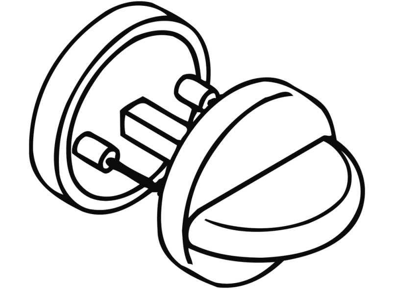 306.23PBNRLN Туалетная розетка, длинные кулачки HEWI System 111 | Polyamid  - Вид №6