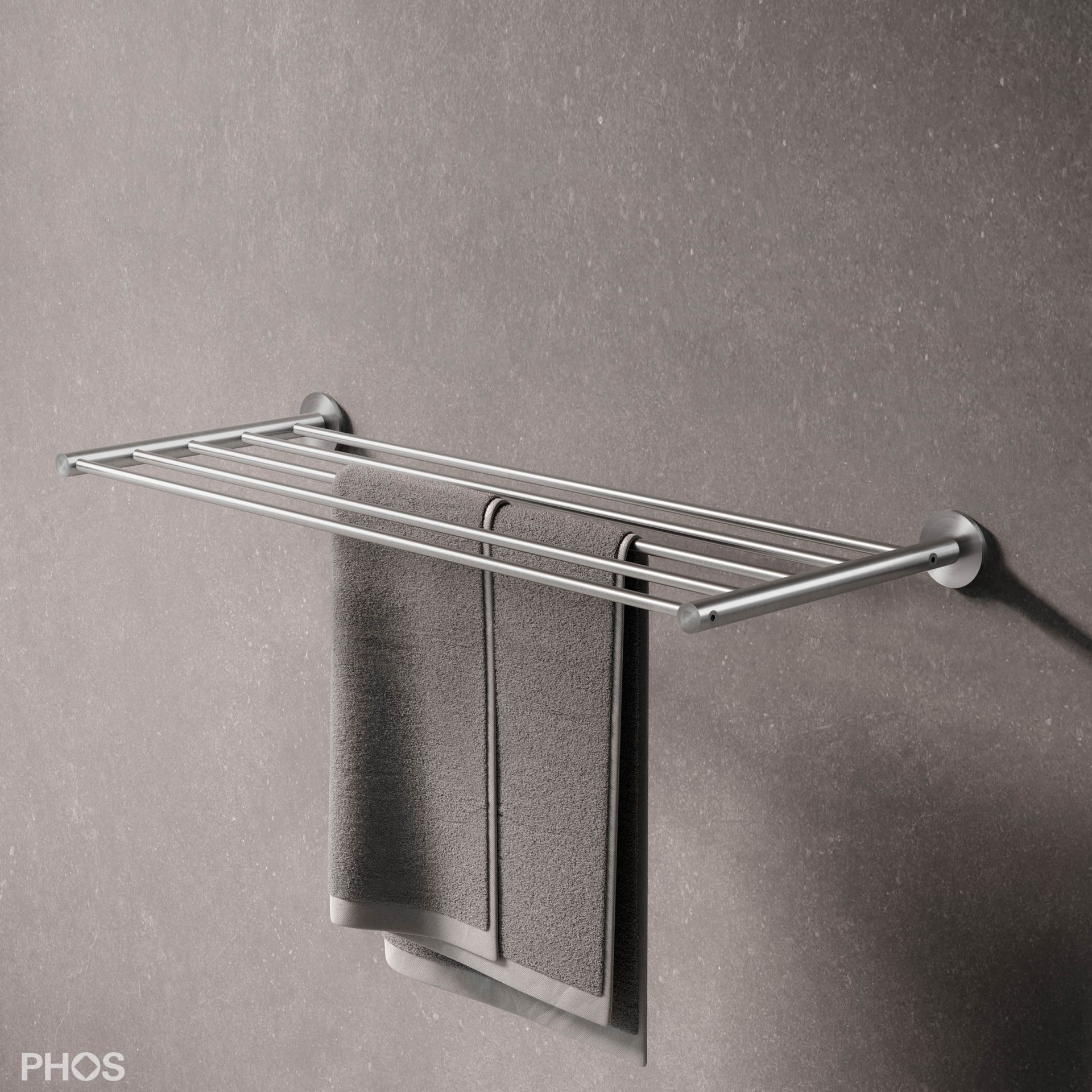 SR700-1W-B Полотенцесушитель настенный, ширина 70 см. PHOS  - Вид №1