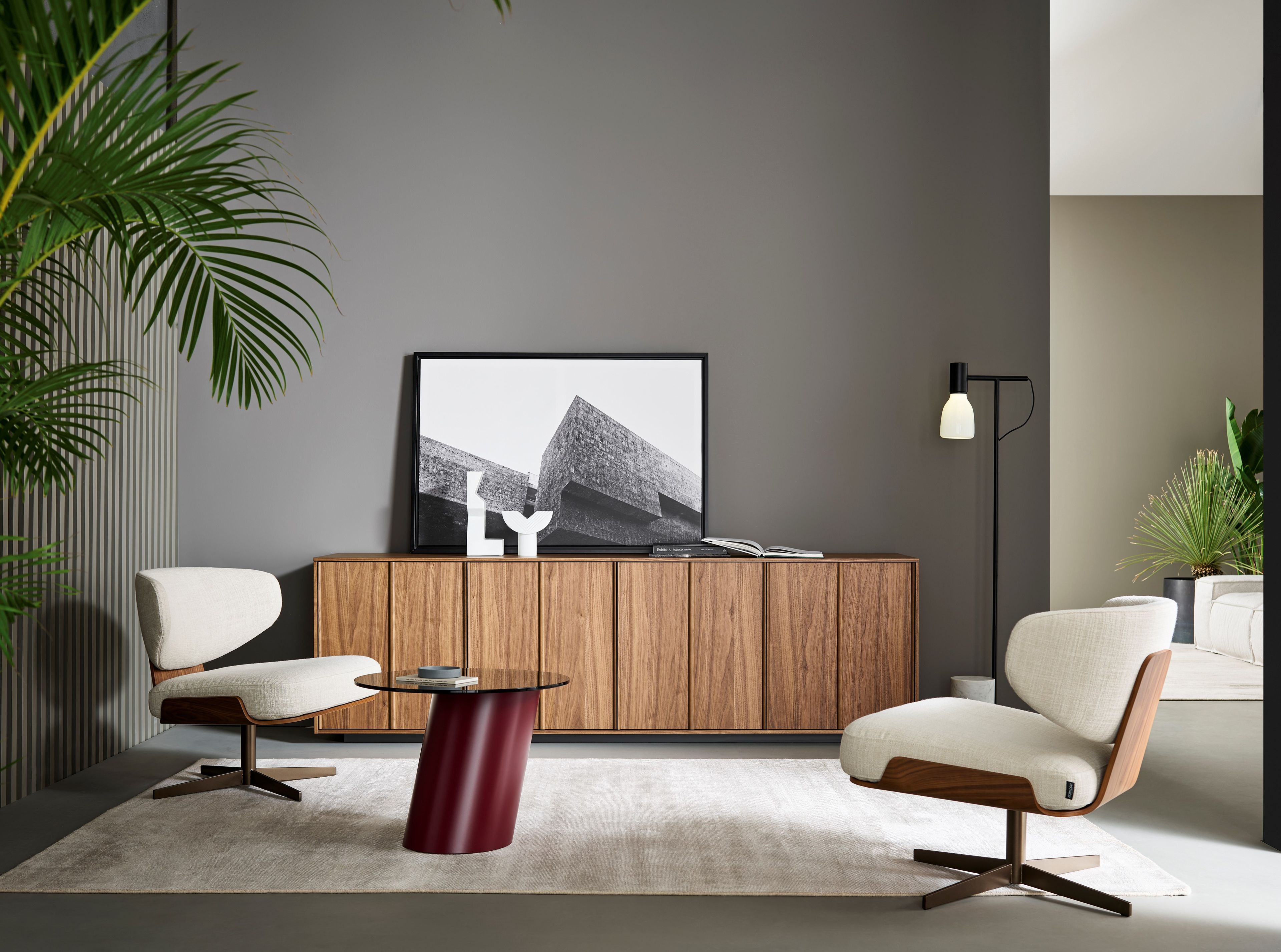 Тканевое вращающееся кресло BONALDO Olos ARCH-00068571 - Вид №4