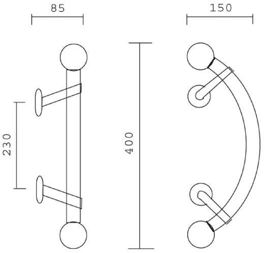 Pasini Ручка из латуни  3005/b  - Вид №1