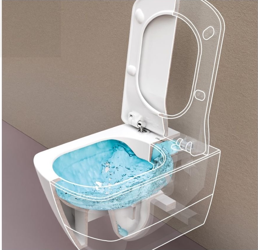 EG321-00CB00E-0000 ELEGANT Унитаз подвесной безободковый с биде Creavit Elegant - Вид №6