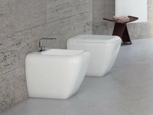 Приставной унитаз напольный Белый Ceramica Cielo SHUI Италия