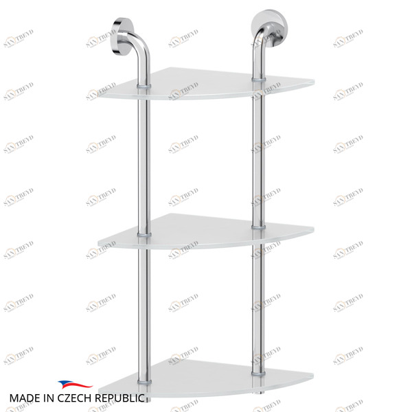 Полка 3-х ярусная угловая 26 см Ellux ELEGANCE ELE 054 sun-id-561814