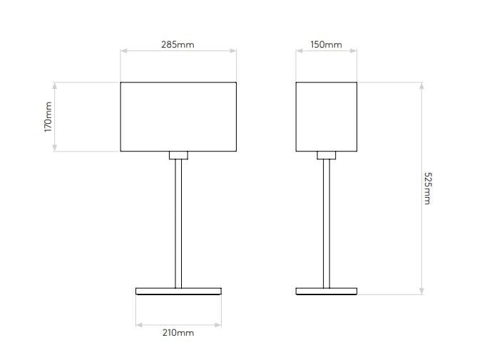 Настольная лампа из стали и ткани Astro Lighting Park Lane ARCH-00012832 - Вид №1