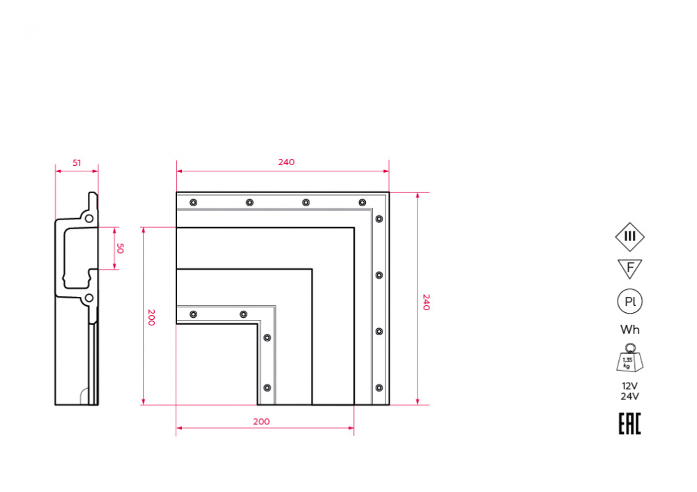SN 317 Соединительный элемент (внутренний угол 90) для Stellanova SABER 50  - Вид №3