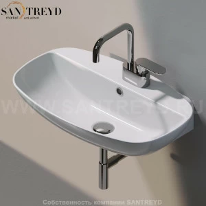 ND60PR.9016 Подвесная раковина настенная прямоугольная Ceramica Flaminia Nuda белая