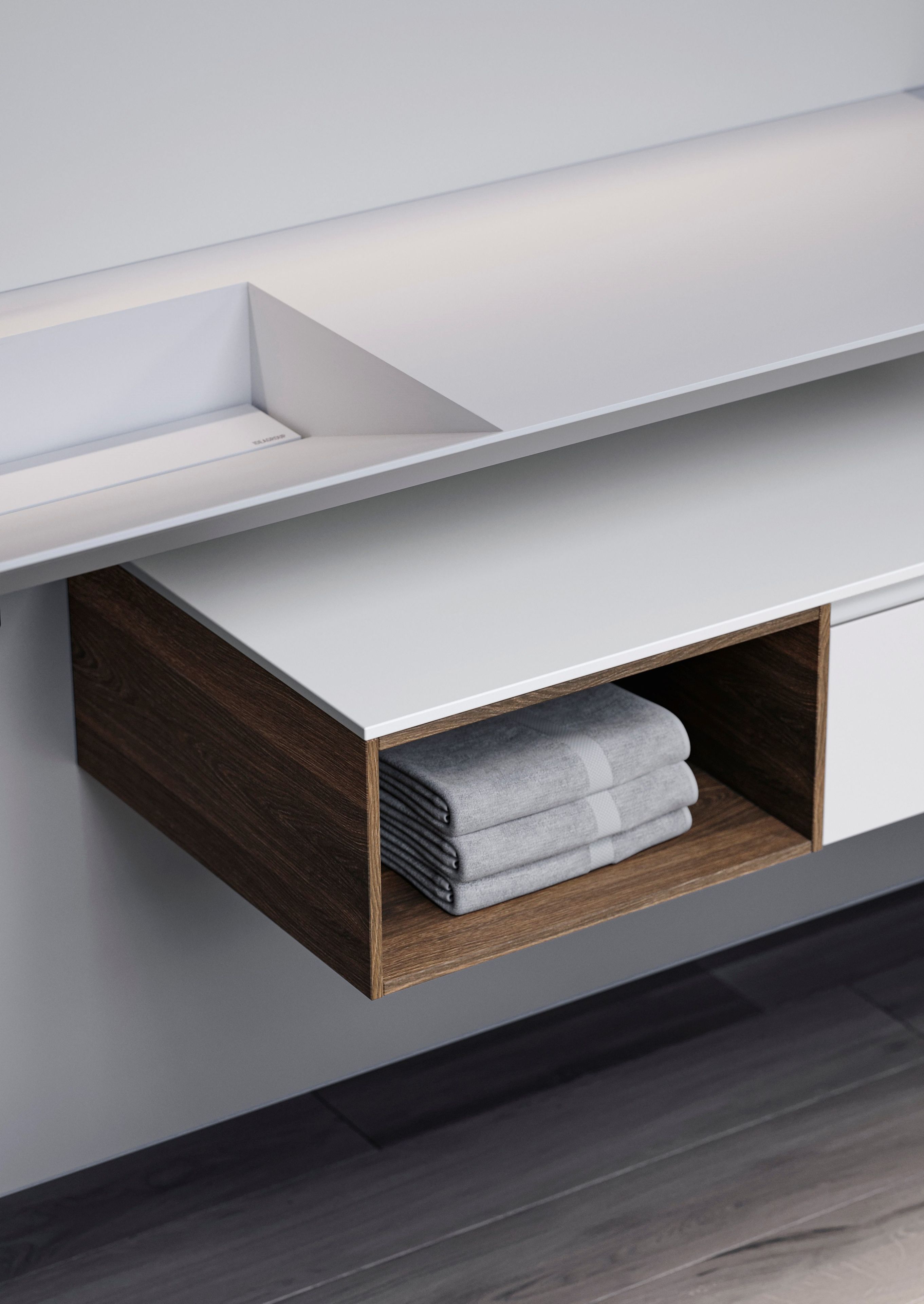 Умывальник с зеркалом Ideagroup Nyù ARCH-00126324 - Вид №1