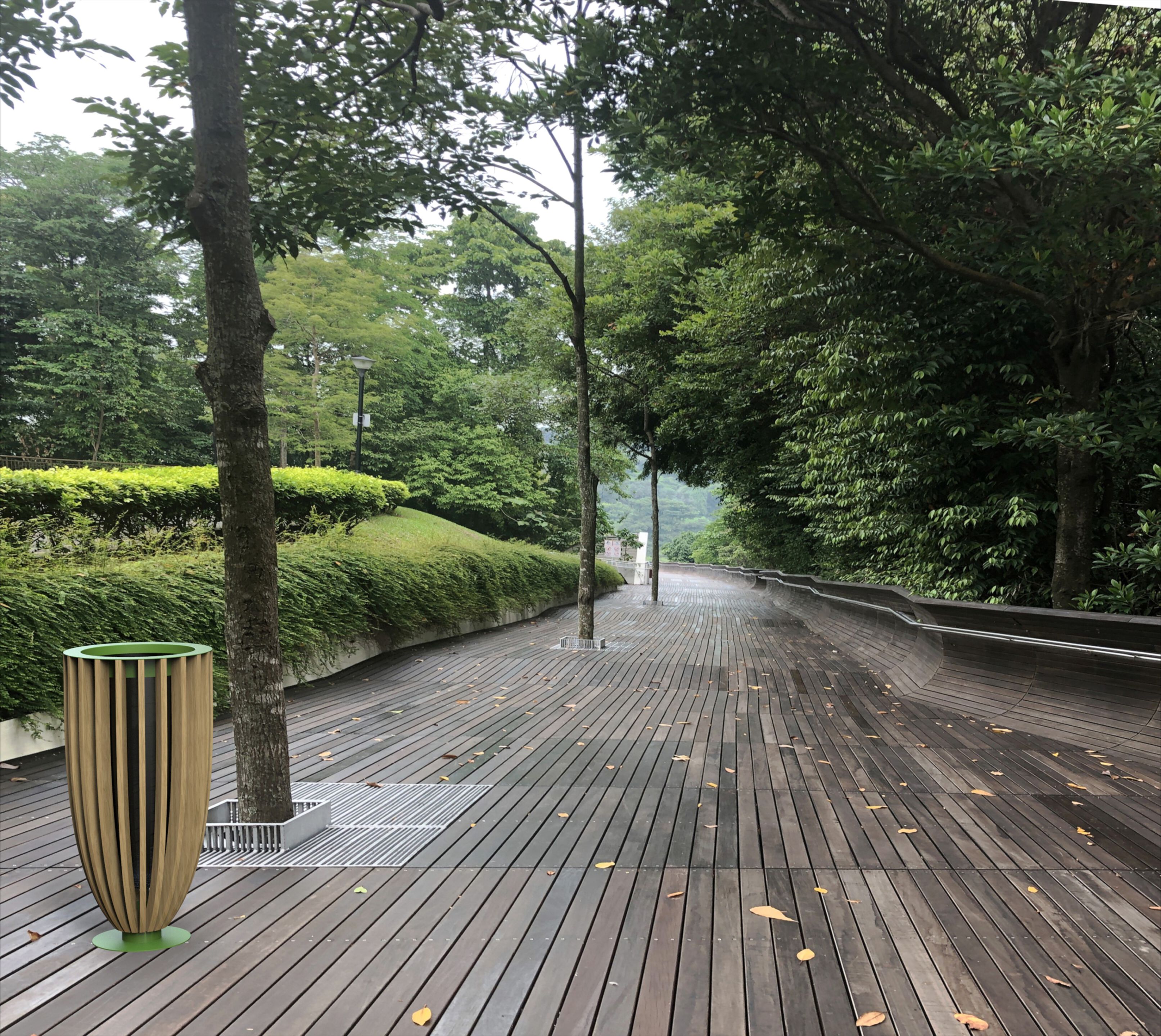 Наружные стальные и деревянные стойки для мусора CITYSì BASKET ARCH-00093295 - Вид №2