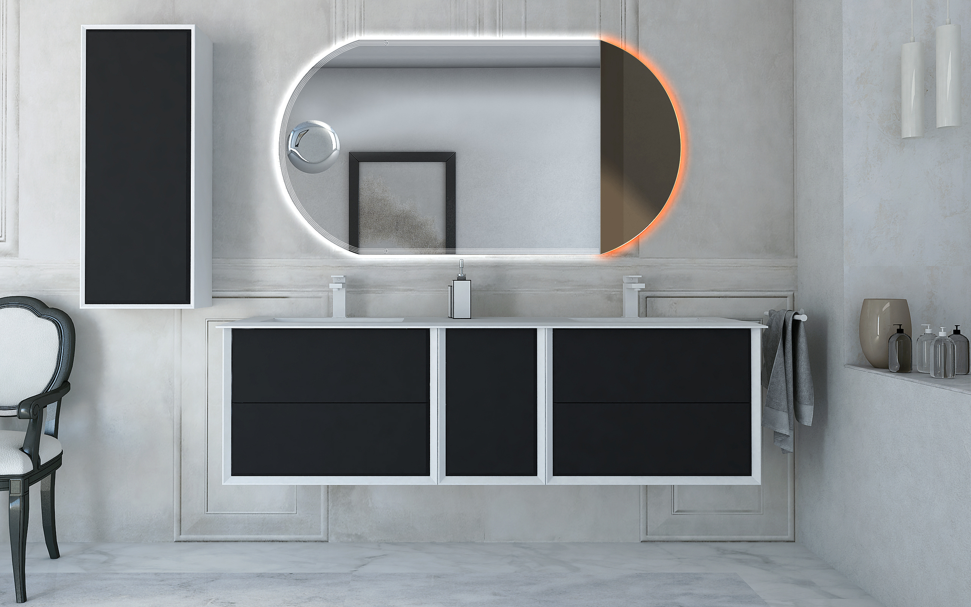 Мебель для ванной CEZARES BELLAGIO 175 Grafite - Вид №1