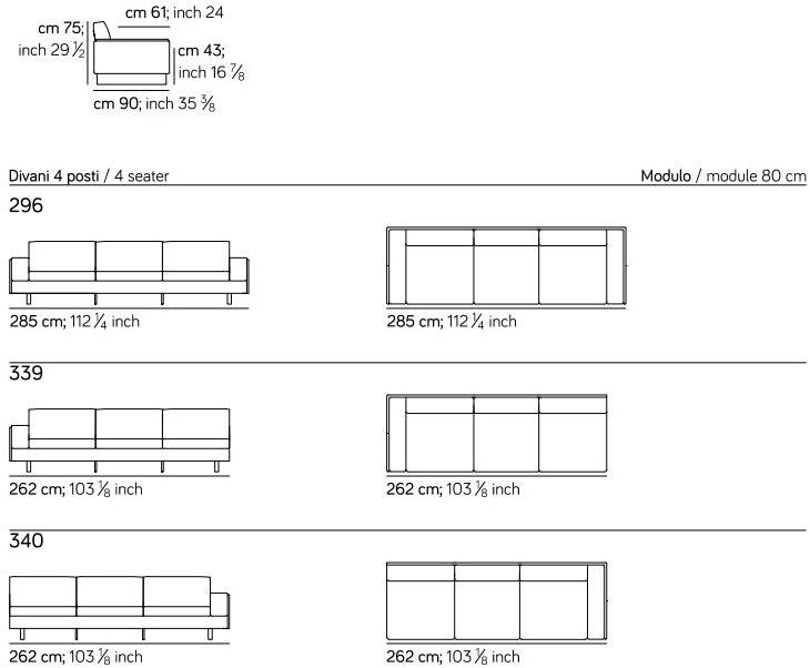 AMURA 5-местный кожаный диван Tau Am006.339+t532+032 - Вид №7