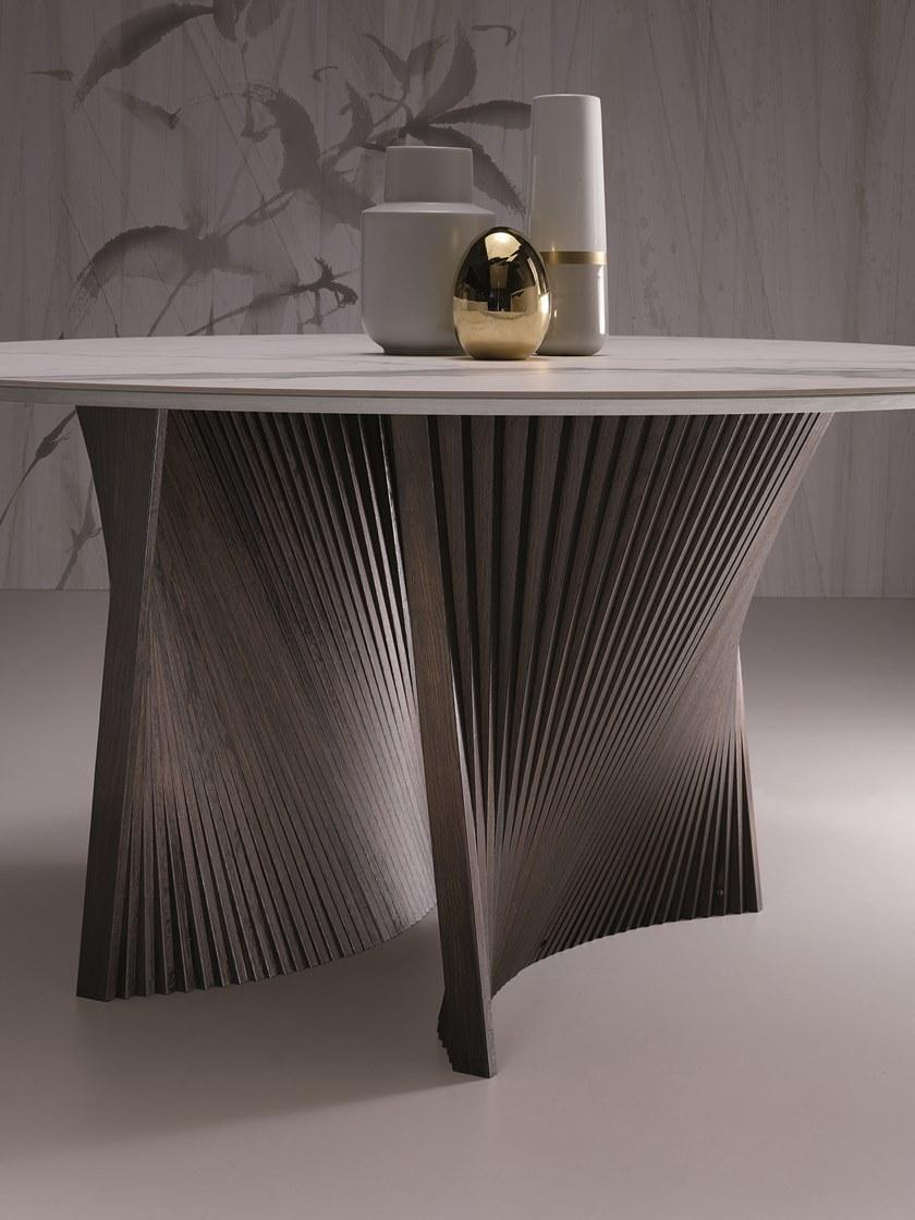 Natisa Круглый керамический стол и основание из ясеня sun-id-1410476 - Вид №1