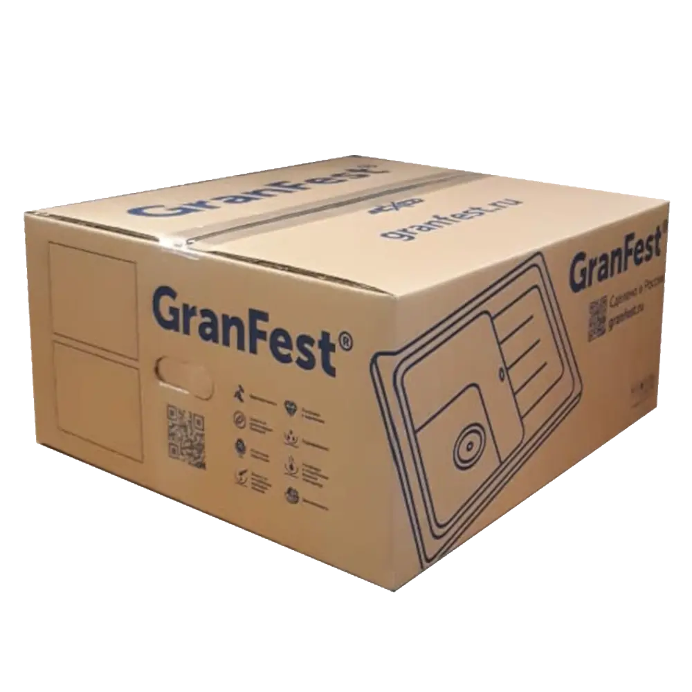 Мойка врезная Granfest Standart GF-S-430 50x43 см, мрамор, цвет черный 83824984 STLM-2168967  - Вид №2