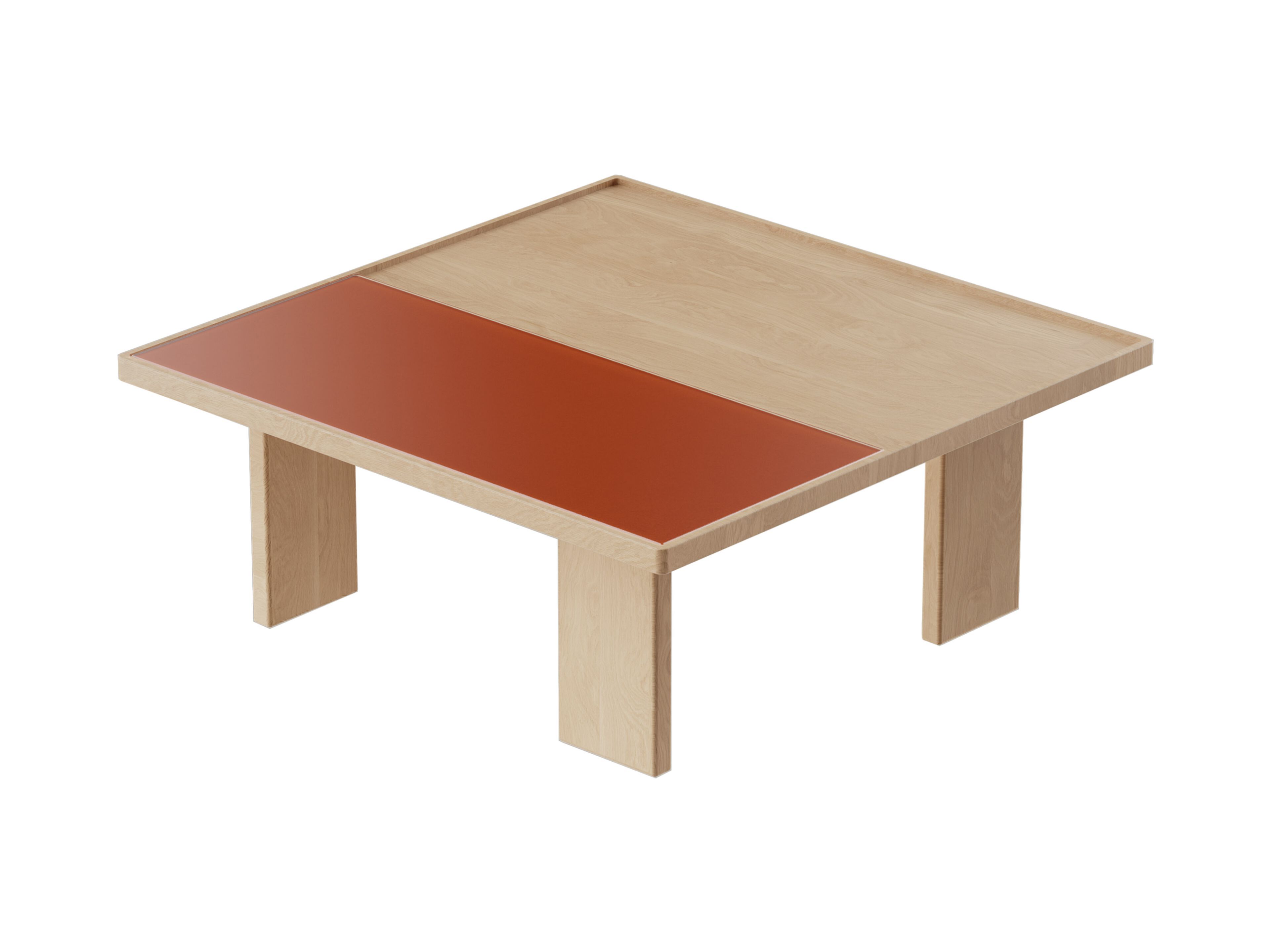 Квадратный журнальный столик из дерева и стекла Noah Living Piet ARCH-00138054 - Вид №14