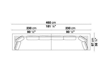 Угловой диван из ткани B&B Italia ARCH-00112684 - Вид №25