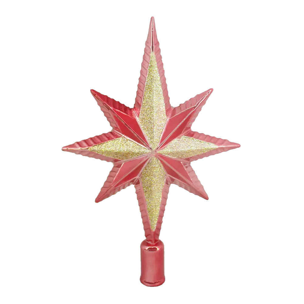 87893489 Верхушка для елки семиконечная розовая 25см STLM-1468516 Santreyd 