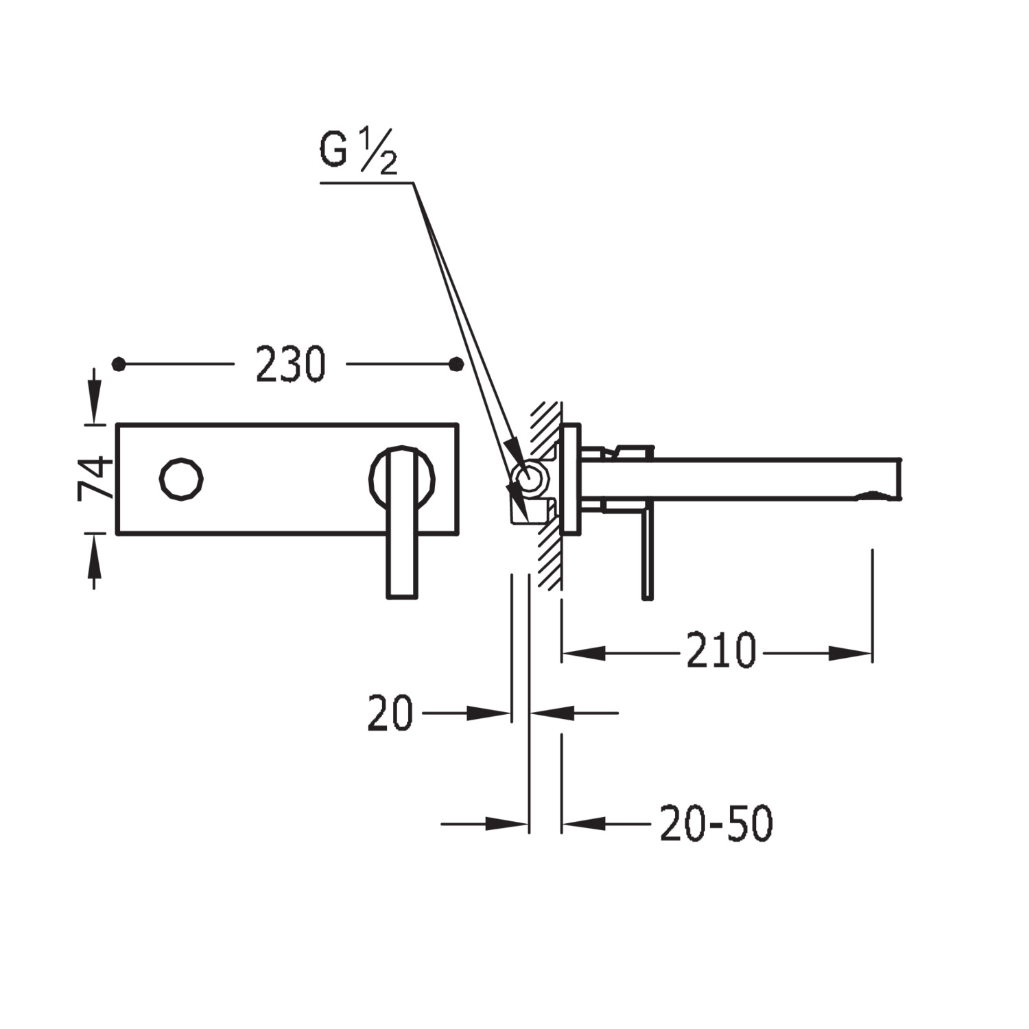 Смеситель для раковины LEX-ALP с одной ручкой-08120021 TRES - Вид №1