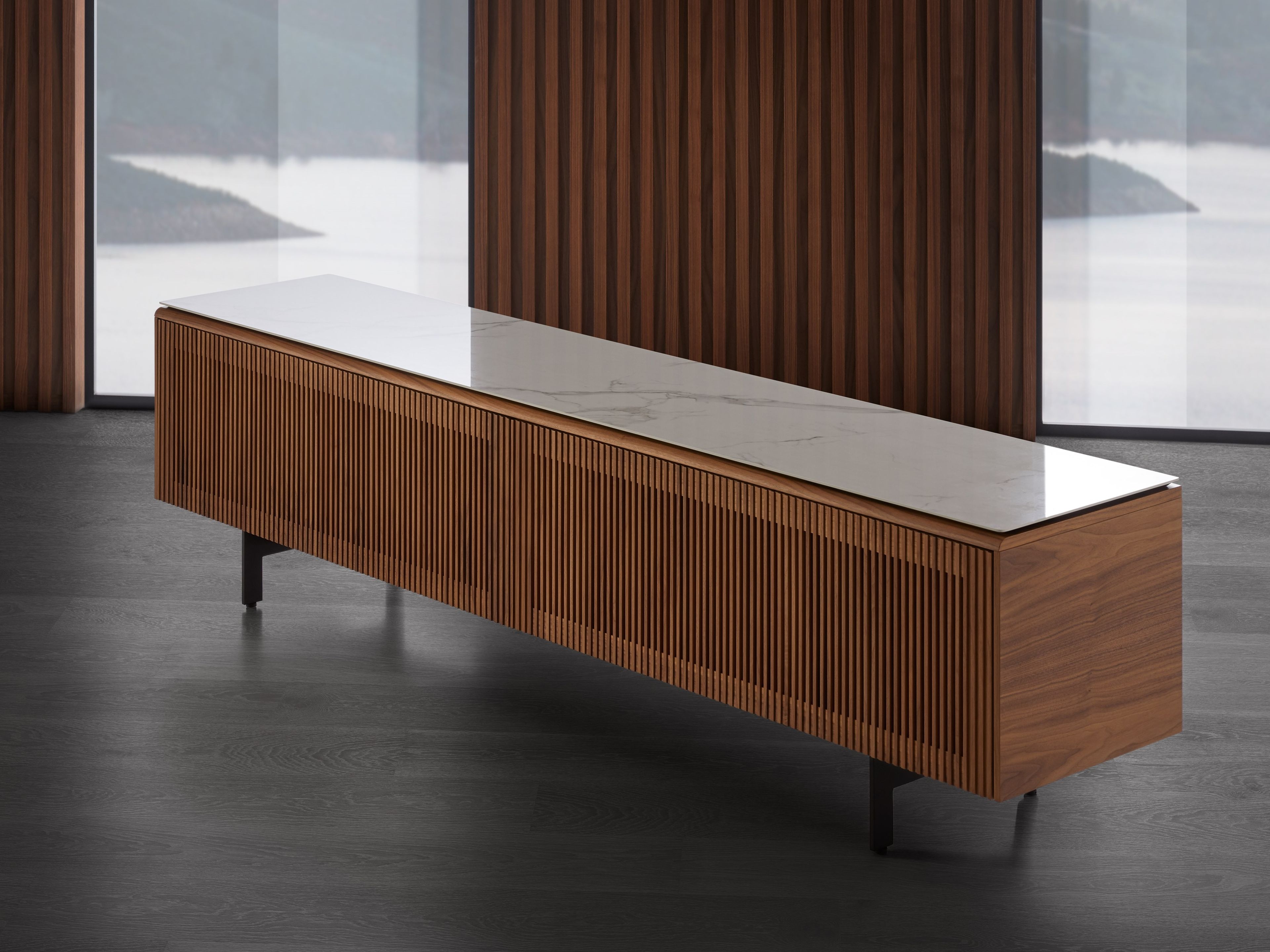 Деревянный шкаф для телевизора с откидными дверцами Punt Мальме ARCH-00024058 - Вид №3