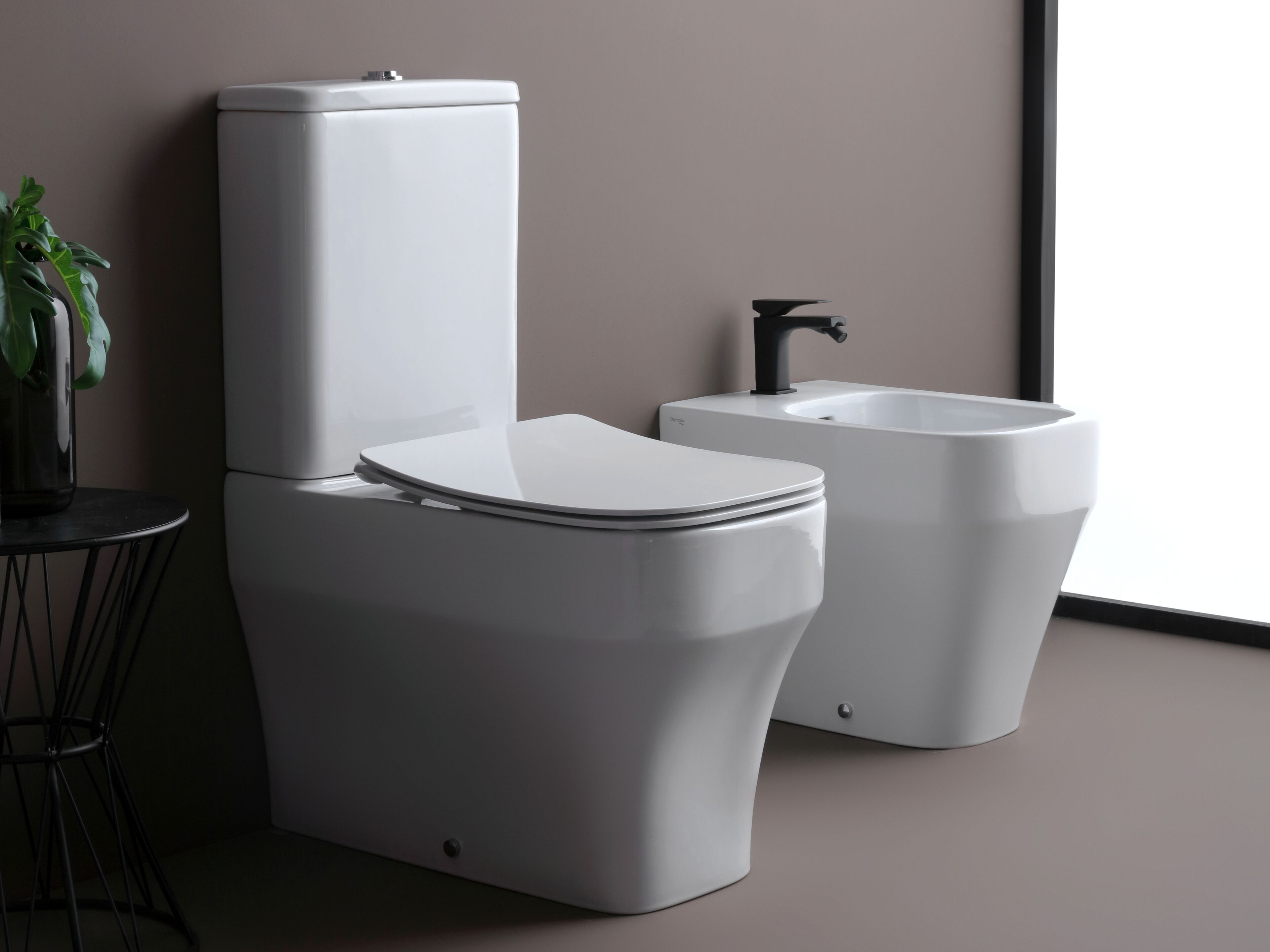 Цельный туалет в напольном стекле Olympia Ceramica Synthesis Eco ARCH-00033988 - Вид №3