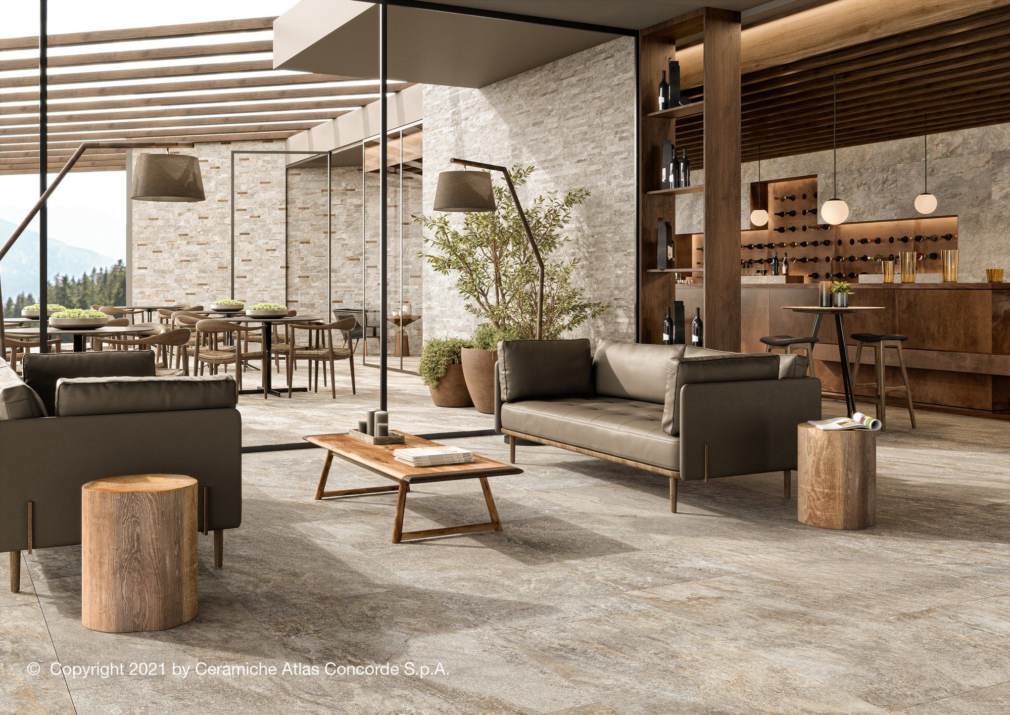 Пол / облицовка керамогранита с эффектом камня Atlas Concorde Norde ARCH-00026085 - Вид №21