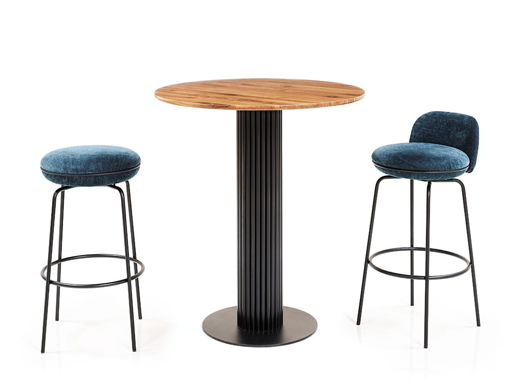 Мягкий барный стул с подставкой для ног Wittmann Merwyn ARCH-00132118 - Вид №2