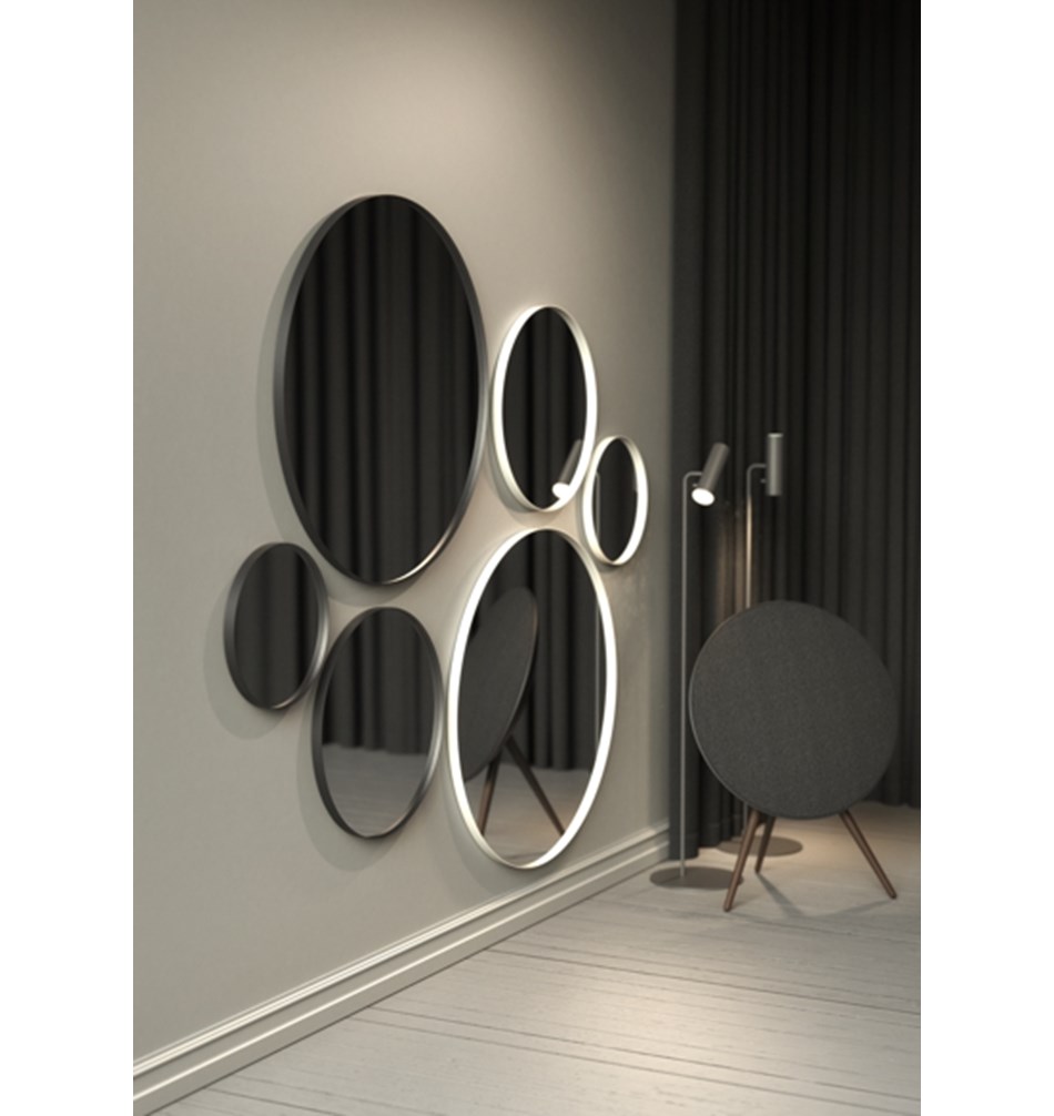 FROST Зеркало 4130, Ø60cm » черное Алюминий Черный U4130-B  - Вид №3