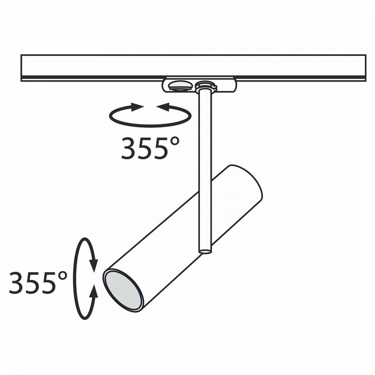 Трековый светильник черный TR005-GU10 TECHNICAL SINGLE PHASE TRACK SYSTEM 00-3956213 Черный  - Вид №4
