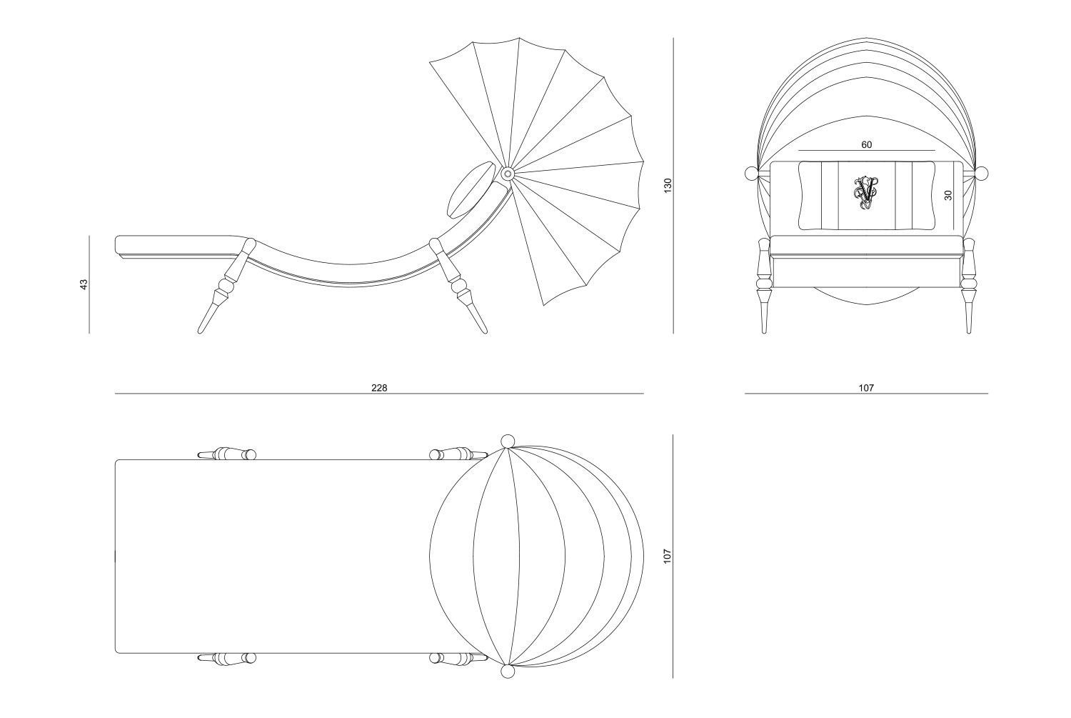 Sveva Шезлонг Visionnaire  - Вид №5