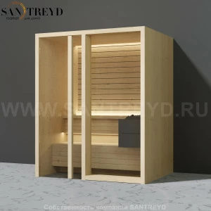 Effegibi YOKU.G45 SA.70300022 Сауна с левой дверью. Мощность: 4,5 кВт макс. Размеры: длина 174 см, ширина 132 см. Отделка: осина термообработанная