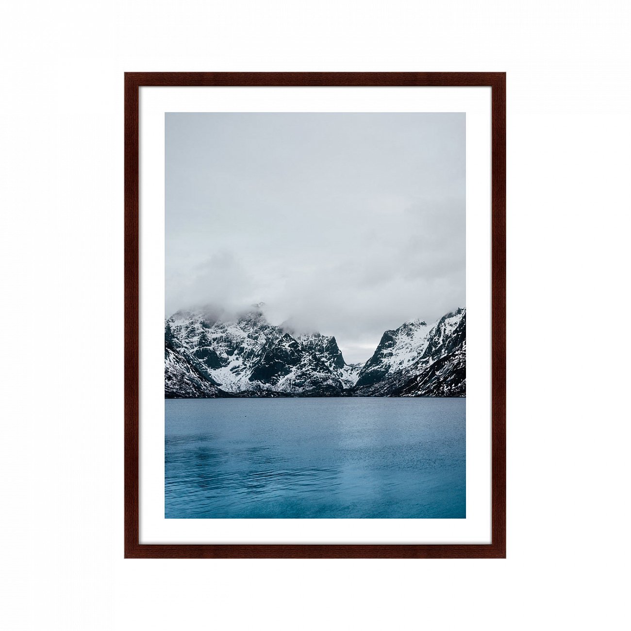 Арт-фотография в деревянной раме 78,5х100 см Norway rocks КАРТИНЫ В КВАРТИРУ  264834 Белый;голубой;разноцветный  - Вид №1