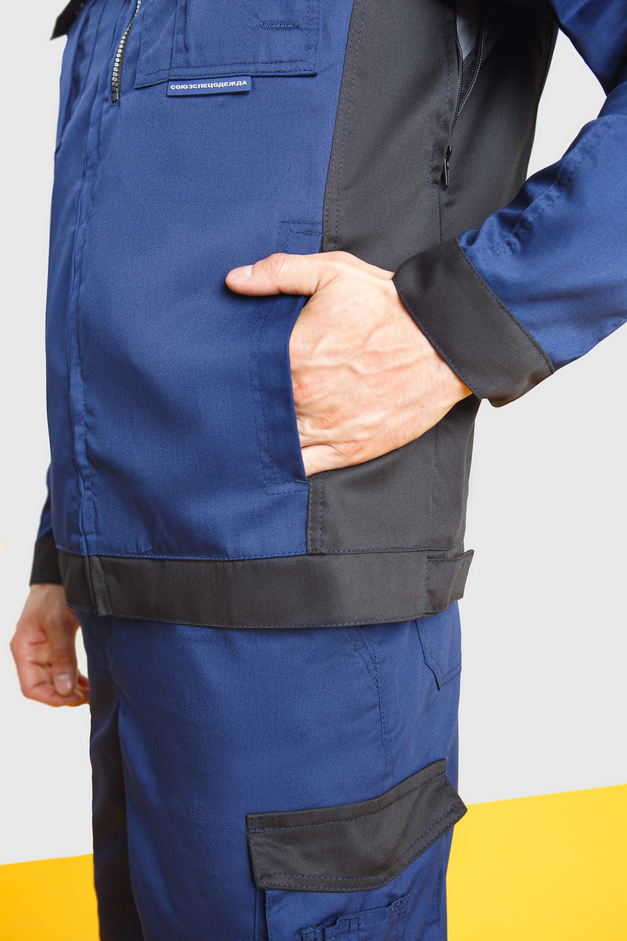 70047 Костюм  NEW темно-синий с черным STATUS  Летняя спецодежда  размер 56-58/182-188  - Вид №11