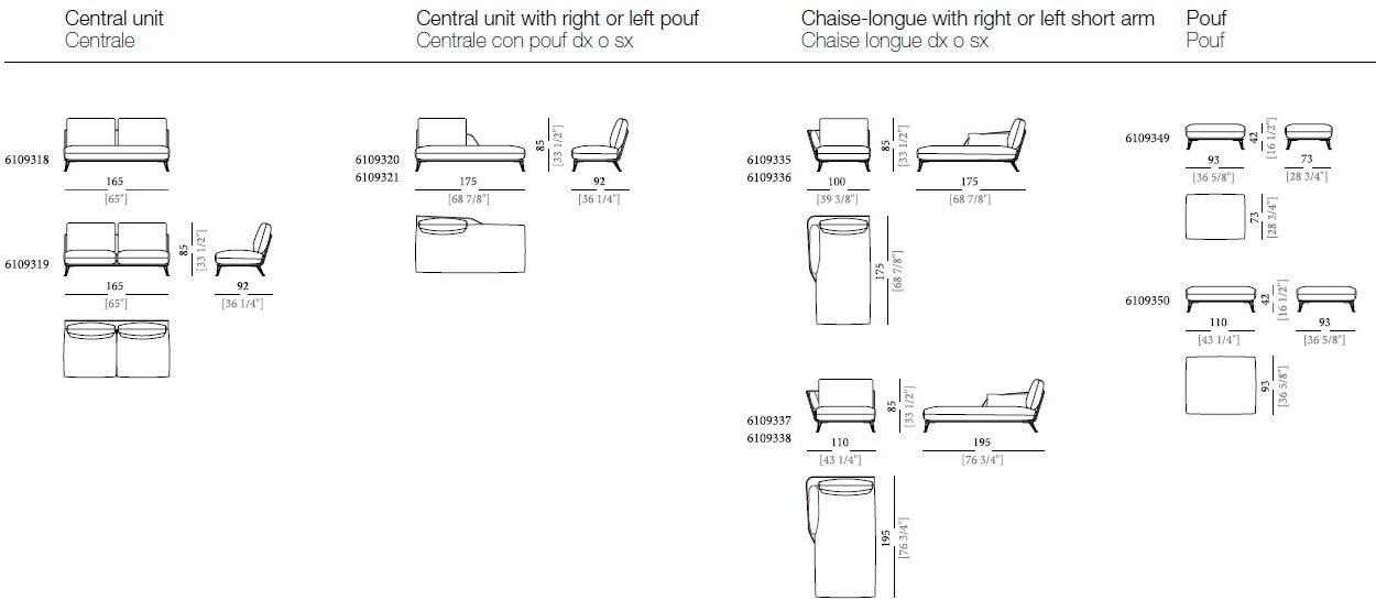 Arketipo Дормез из ткани Morrison sun-id-1371283 - Вид №3