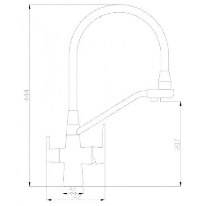 Steel Hammer SH 903-8 Satin Смеситель для кухни Zorg 444  - Вид №2