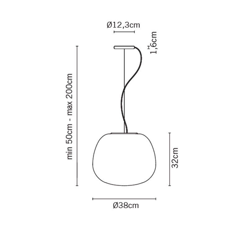 Светильник подвесной 32х38 см белый Lumi Mochi F07A0101 FABBIAN ДИЗАЙНЕРСКИЕ 00-3882232 Белый  - Вид №6