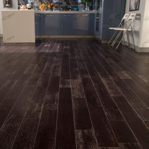 Массивная доска Deker Гранж Дуб с брашью (Текстурированная) 300-1200х120 мм 2600300628