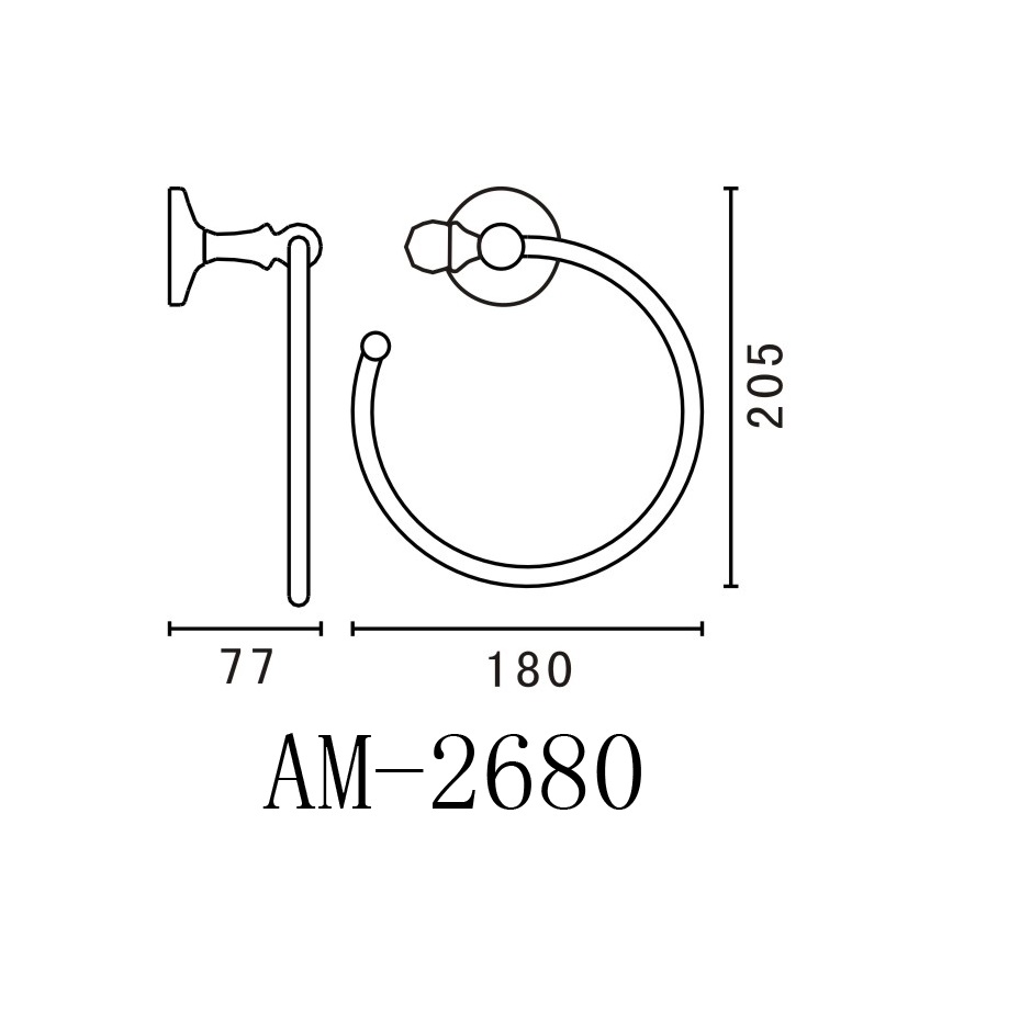 Полотенцедержатель ART&MAX ANTIC AM-E-2680AL  - Вид №1