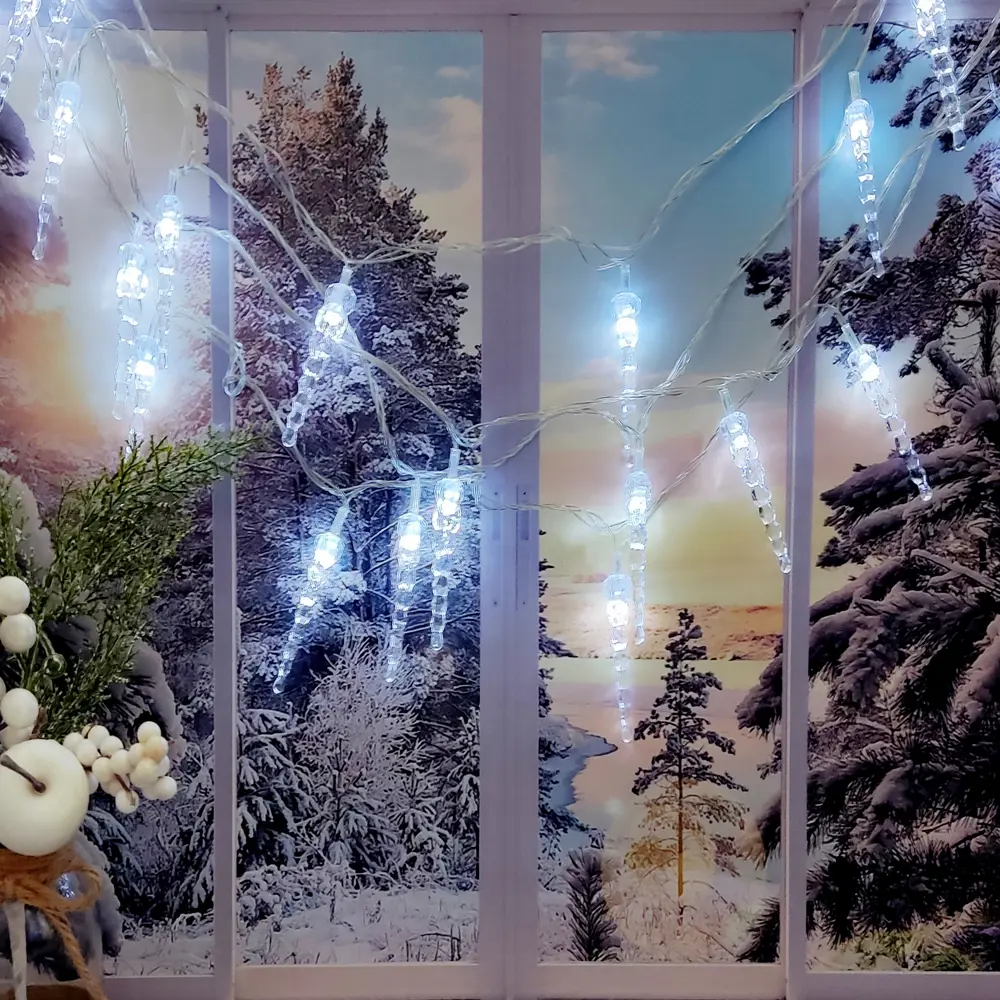 88943041 Электрогирлянда Сосульки 3 м холодный белый свет STLM-0955274 Santreyd  - Вид №8