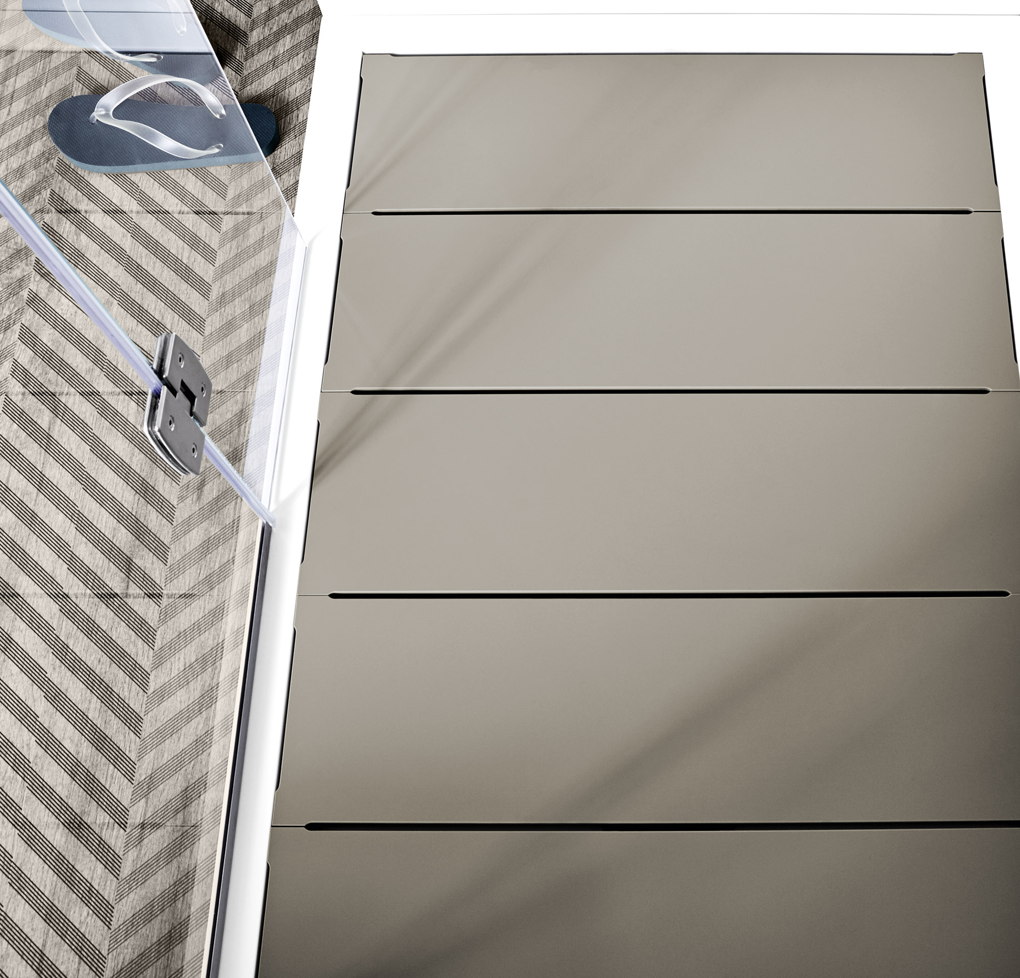 Rexa Design Фиксированное стекло с подвижной дверцей REXA-ST125  - Вид №1