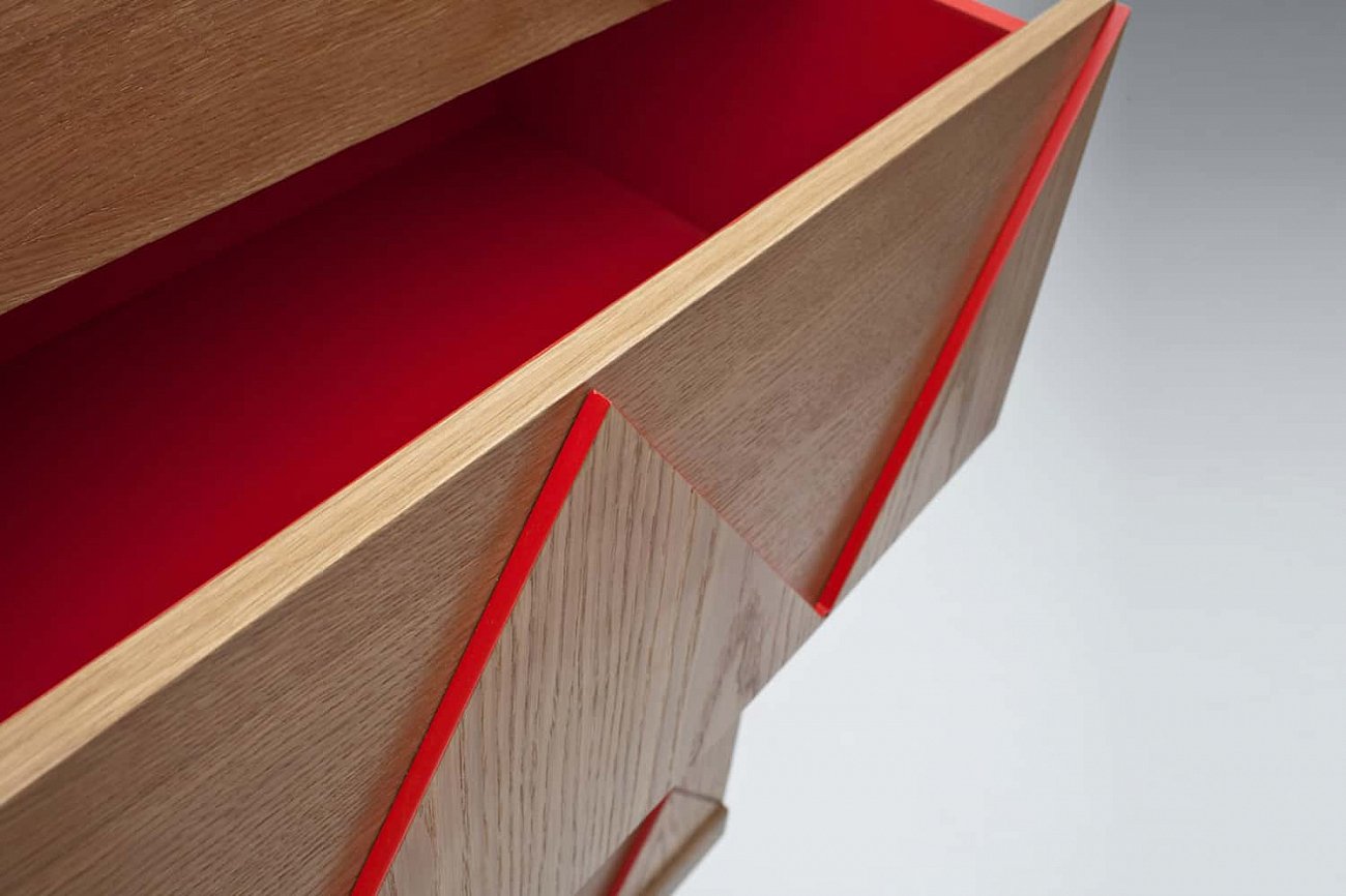 Комод с ножками и 3 ящиками дуб Slim Woo WOODI  00-3965941 Бежевый;дуб сонома  - Вид №5