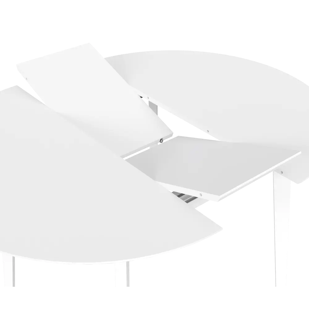 Стол обеденный Монреаль Т1 раскладной 100-130x77x100 см круг МДФ цвет белый Santreyd STLM-2064789 - Вид №9