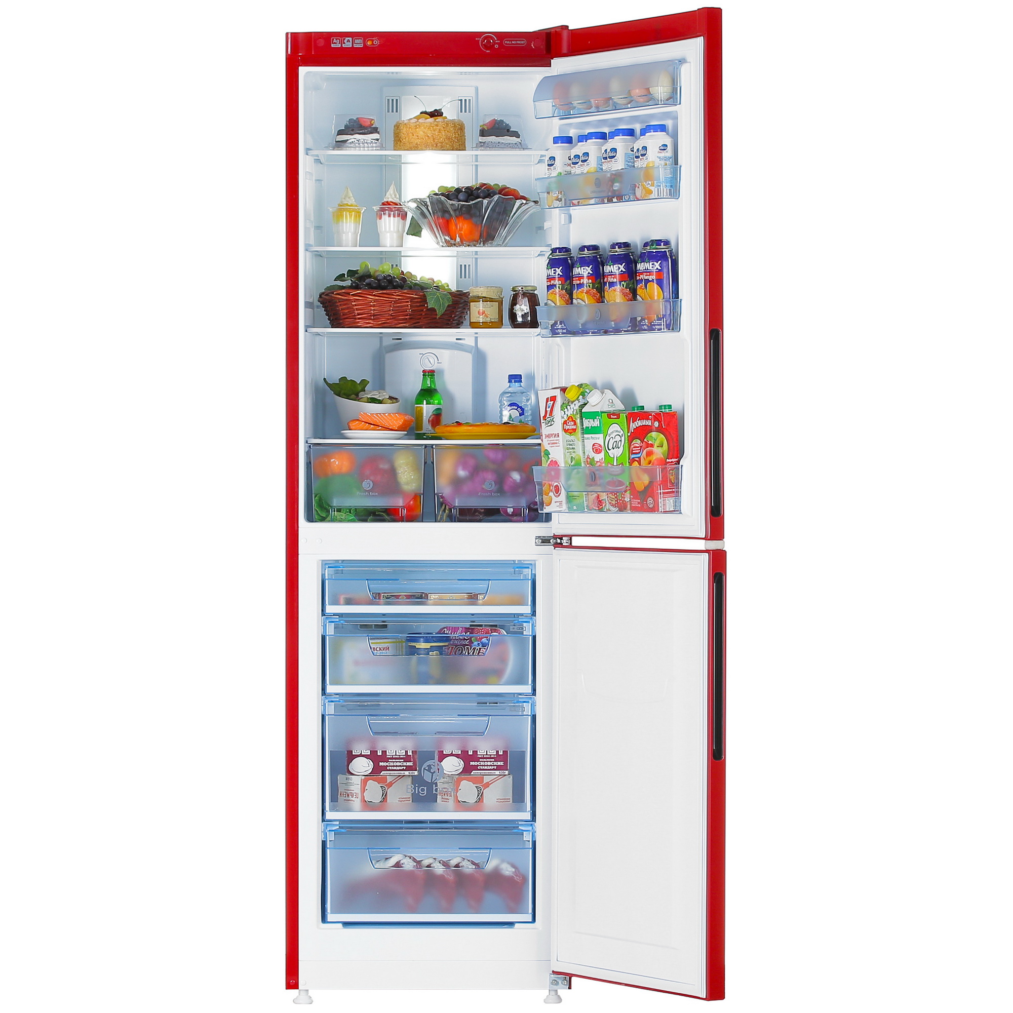 8140604 Холодильник с морозильником   Pozis RK-FNF-172R красный STDN-0009978 - Вид №5