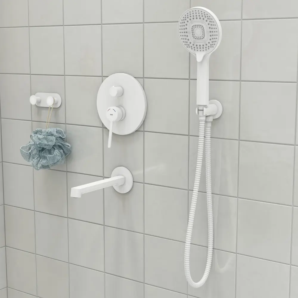 Душевая система Iddis Odda ODDWT03i68 скрытого монтажа цвет белый матовый STLM-2099361 - Вид №3