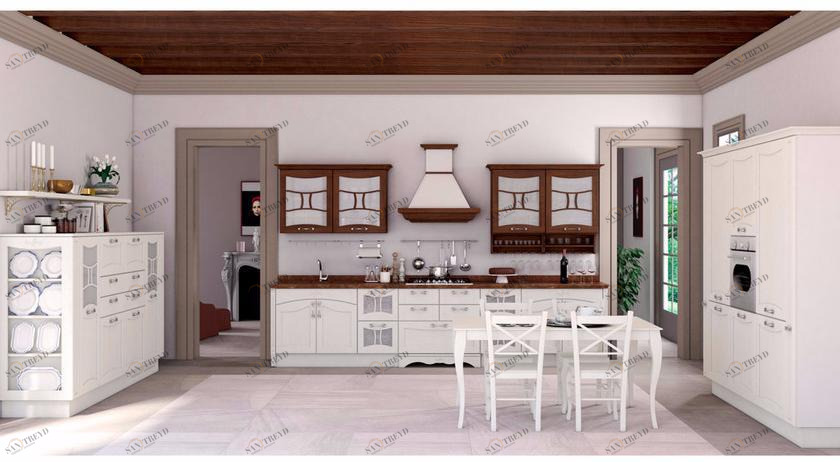 CREO Kitchens Лаковая встроенная кухня из массива дерева Aurea sun-id-1474547